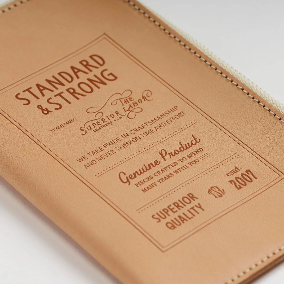 The Superior Labor - Stamped Series - Zip Case - Natural