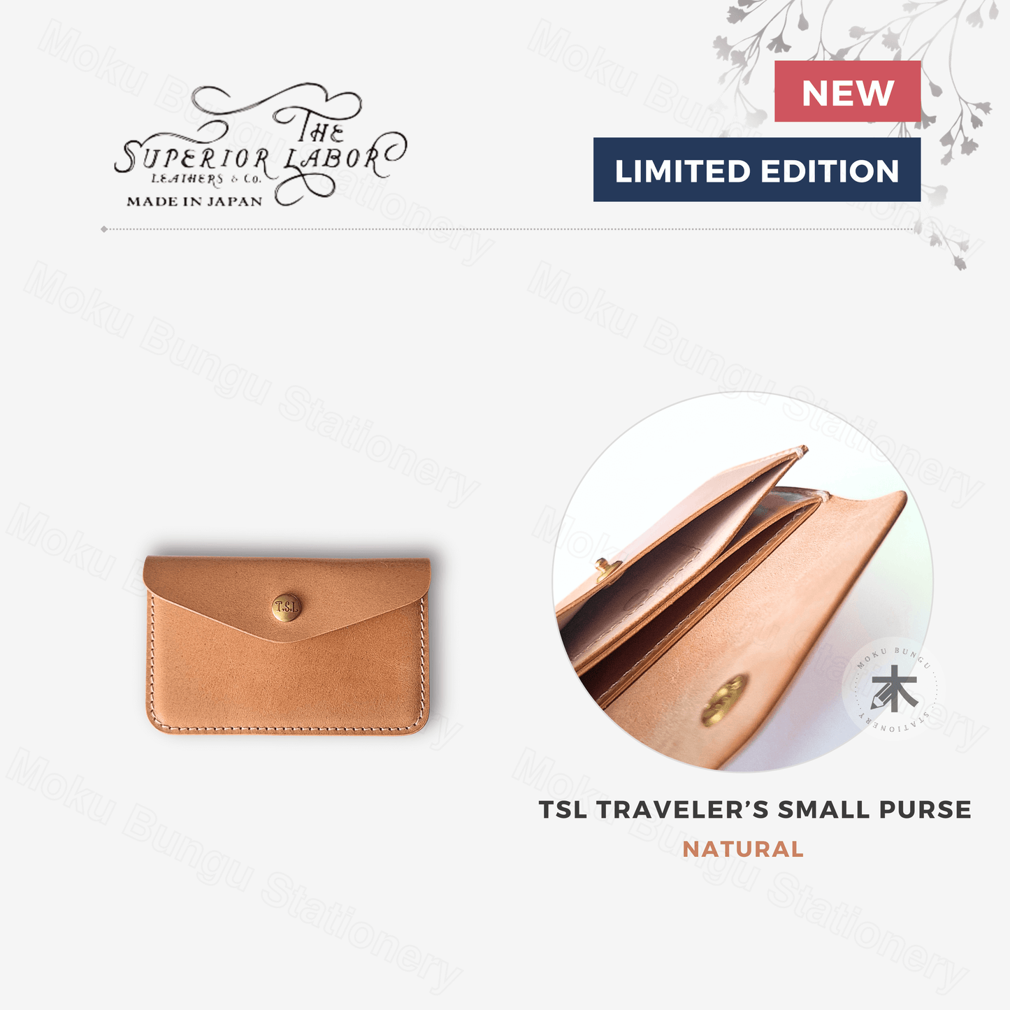 The Superior Labor - TSL Cordovan Traveler's Small Purse - Natural