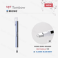 Tombow - Mono Zero Pen-Style Eraser - Rectangle Tip - Classic Blue Body