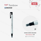 Tombow - Mono Zero Pen-Style Eraser - Rectangle Tip - Silver Body