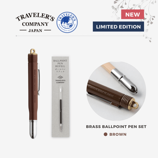 TRAVELER'S COMPANY - Brass Ballpoint Pen Set - Brown
