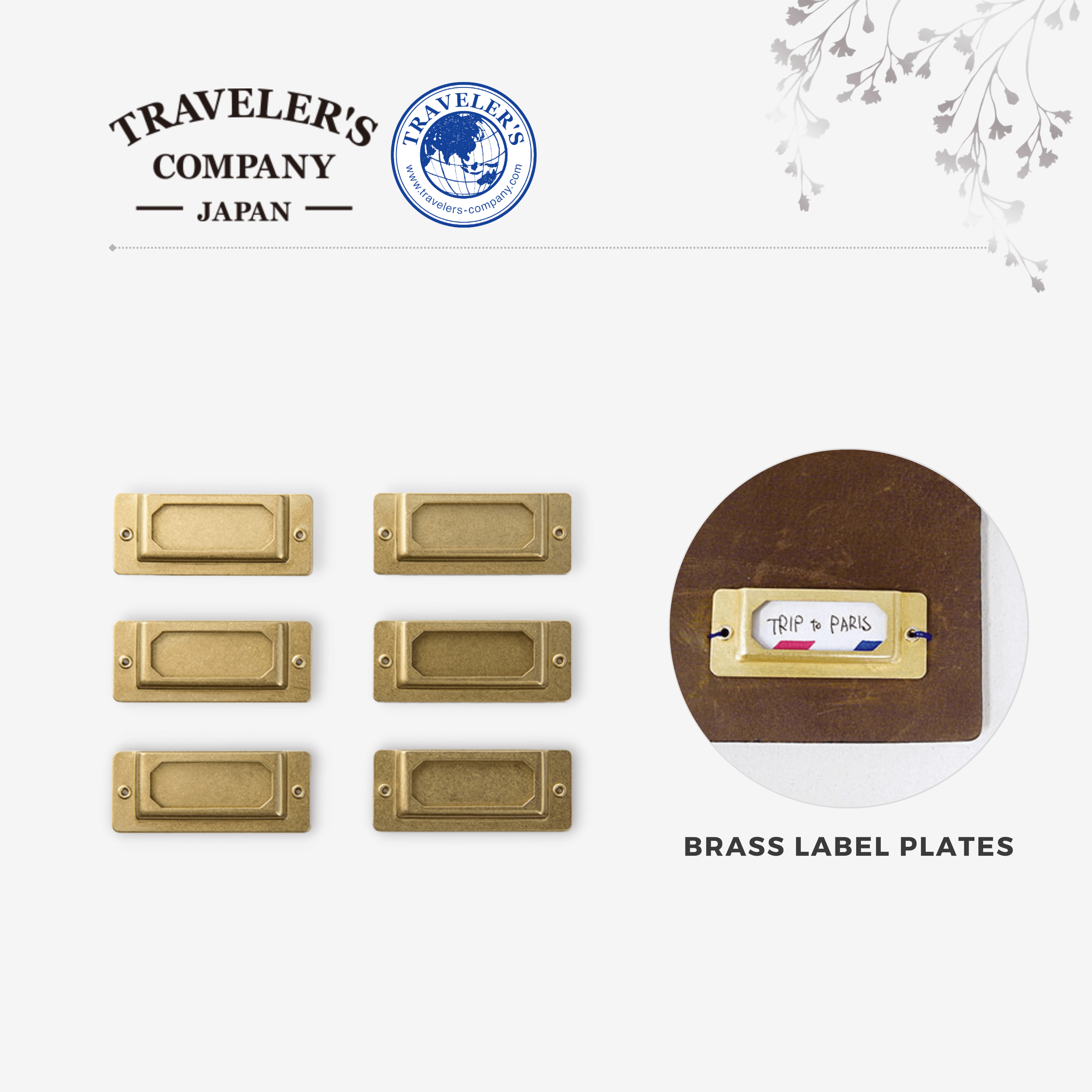 TRAVELER'S COMPANY - Brass Label Plates – Moku Bungu Stationery