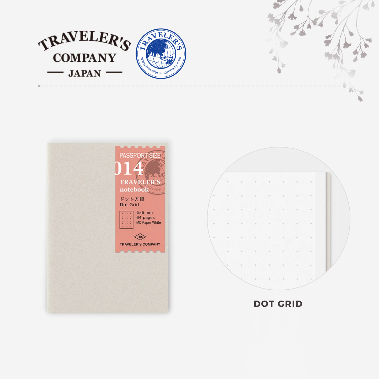 TRAVELER'S notebook Refill - Passport Size - 014 Dot Grid