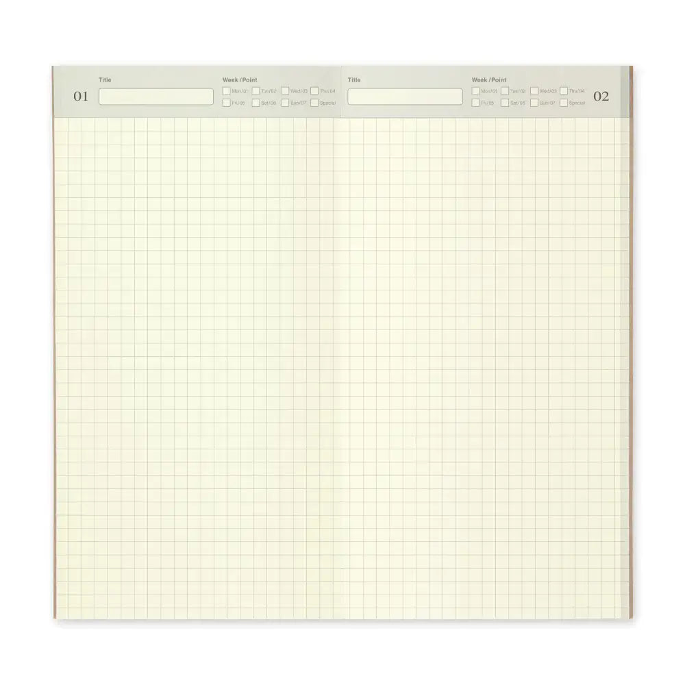 TRAVELER'S notebook Refill - Regular Size - 005 Free Daily Planner