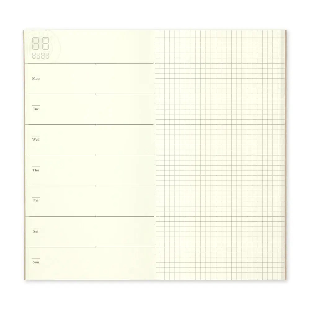 TRAVELER'S notebook Refill - Regular Size - 019 Free Weekly + Memo Planner