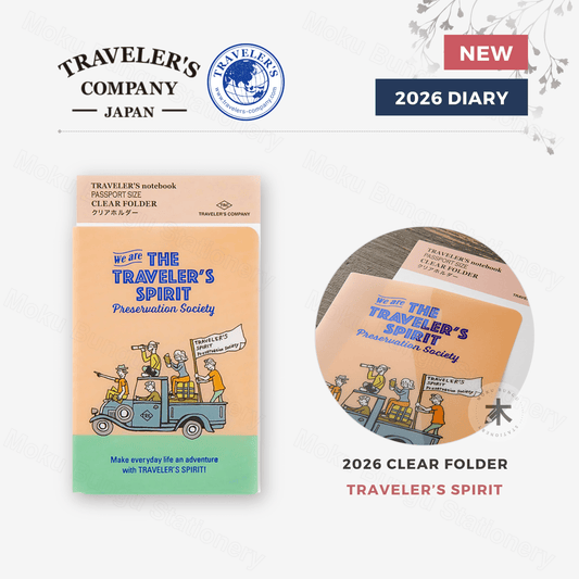 TRAVELER'S notebook Accessory - Passport Size - 2026 Diary - Clear Folder