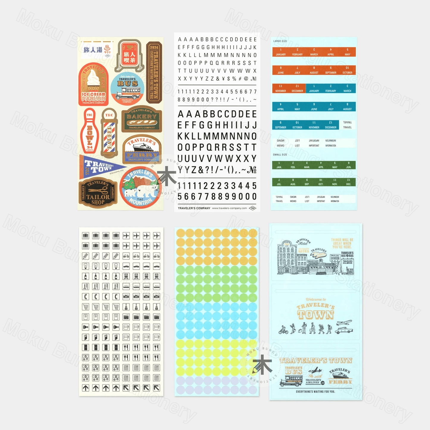 TRAVELER'S notebook Accessory - Regular & Passport Size - 2024 Diary - Sticker Set