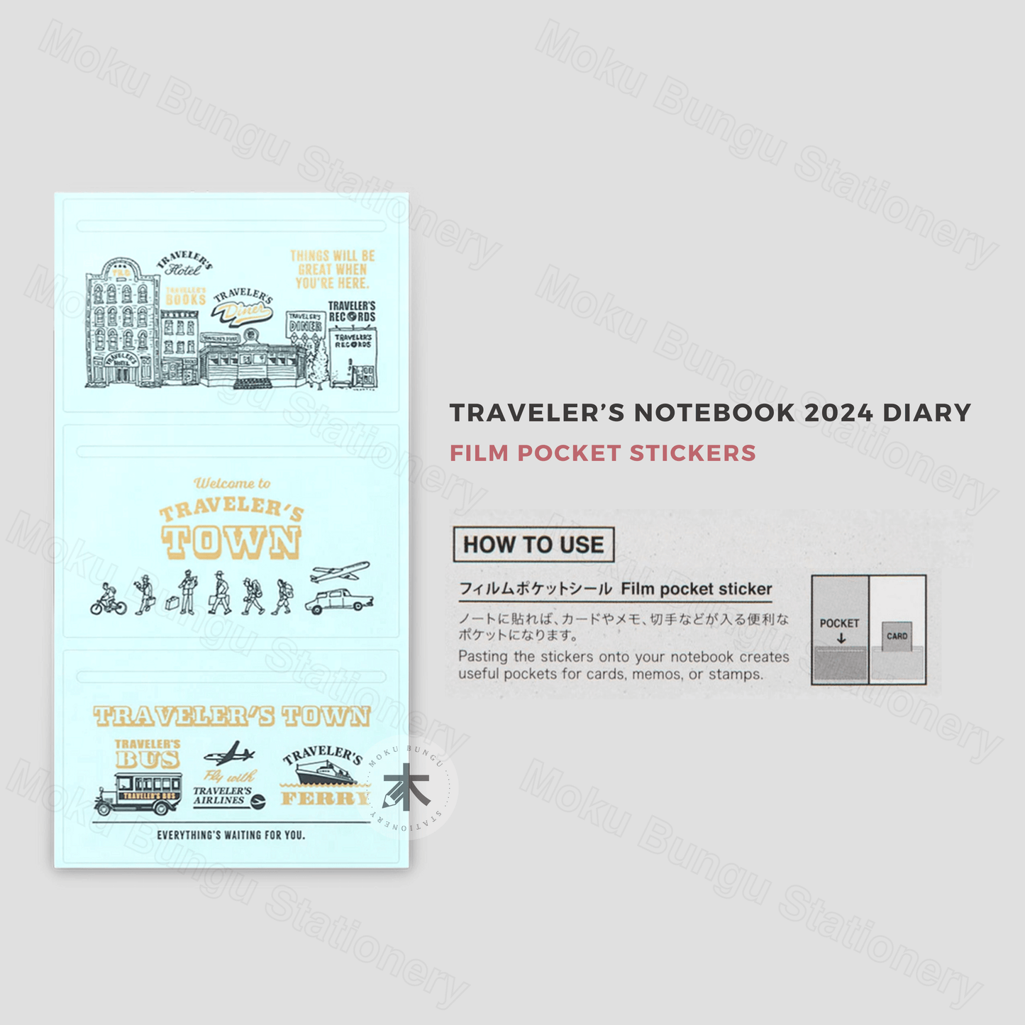 TRAVELER'S notebook Accessory - Regular & Passport Size - 2024 Diary - Sticker Set