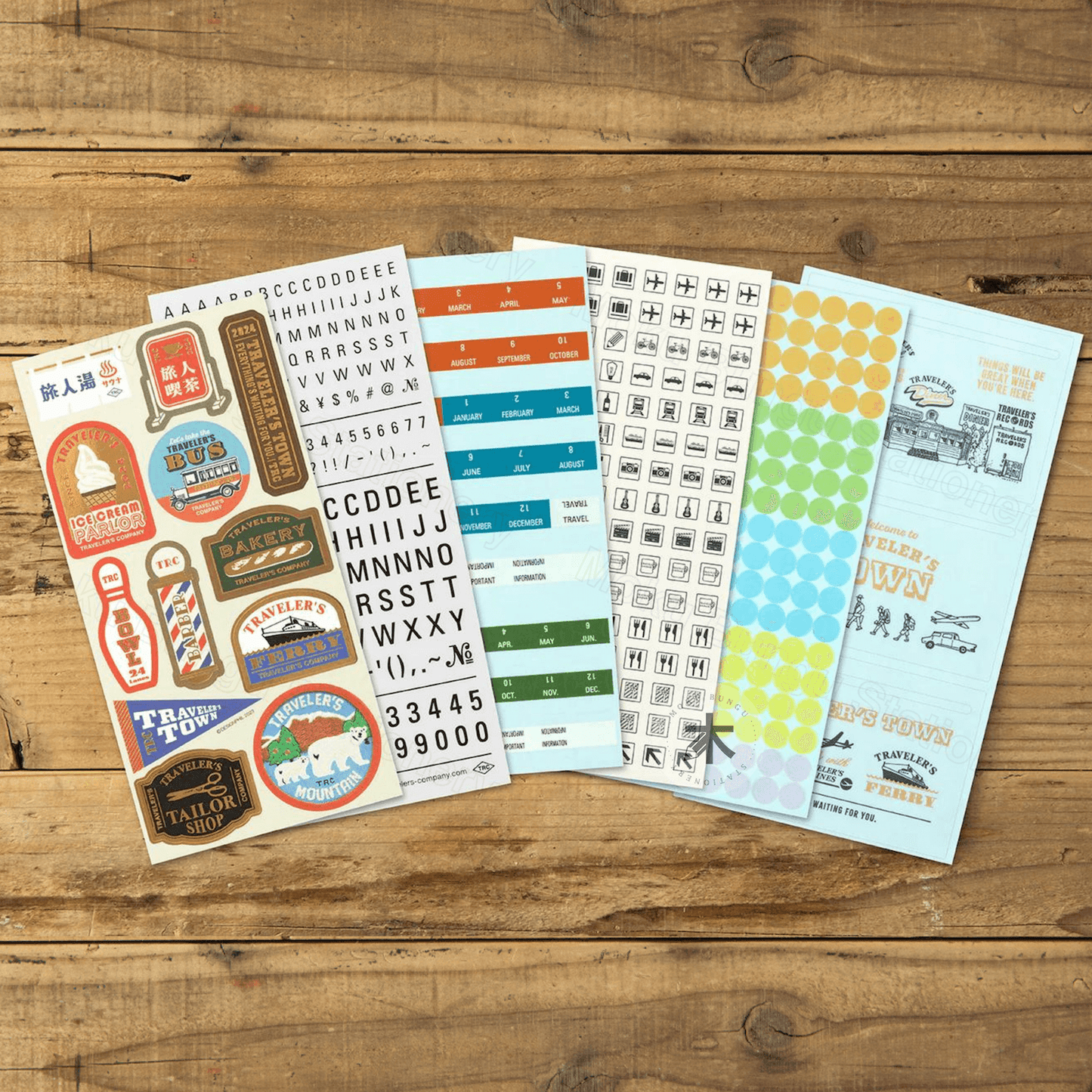 TRAVELER'S notebook Accessory - Regular & Passport Size - 2024 Diary - Sticker Set