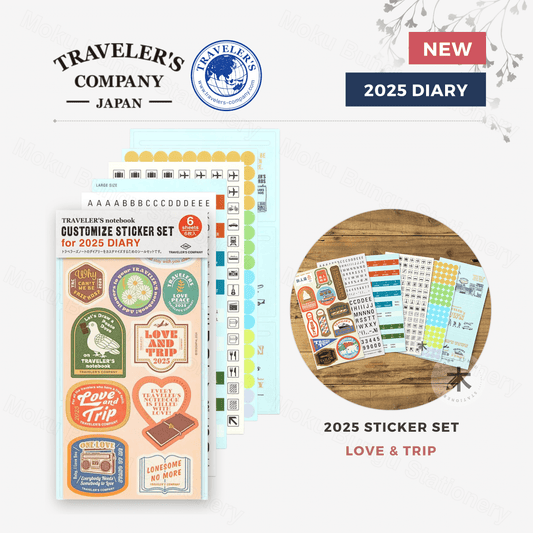 TRAVELER'S notebook Accessory - Regular & Passport Size - 2025 Diary - Sticker Set