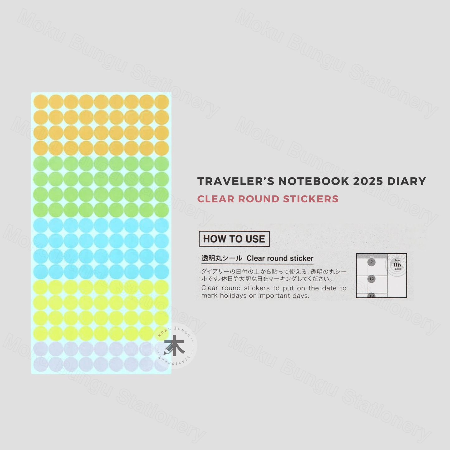 TRAVELER'S notebook Accessory - Regular & Passport Size - 2025 Diary - Sticker Set