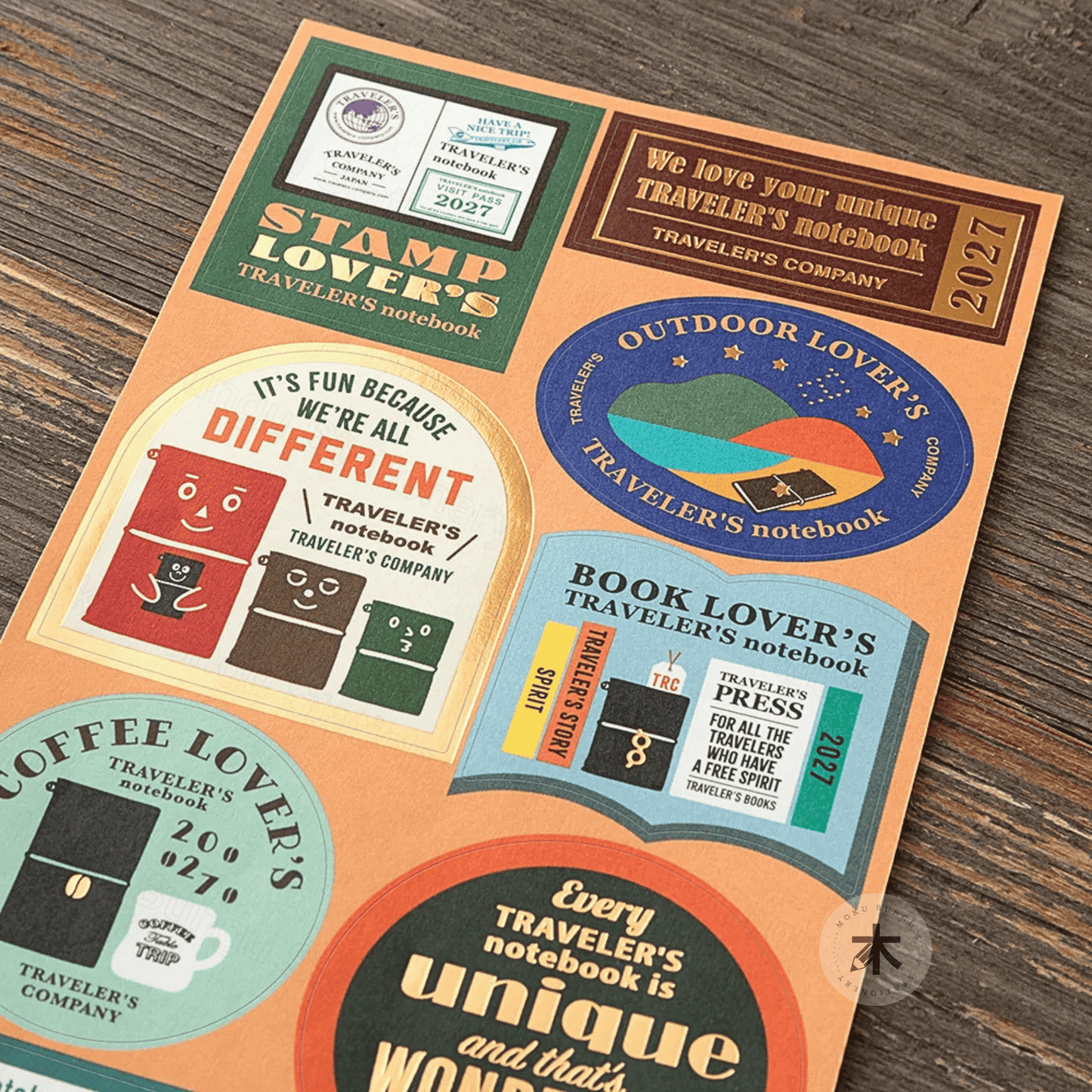TRAVELER'S notebook Accessory - Regular & Passport Size - 2027 Diary - Sticker Set