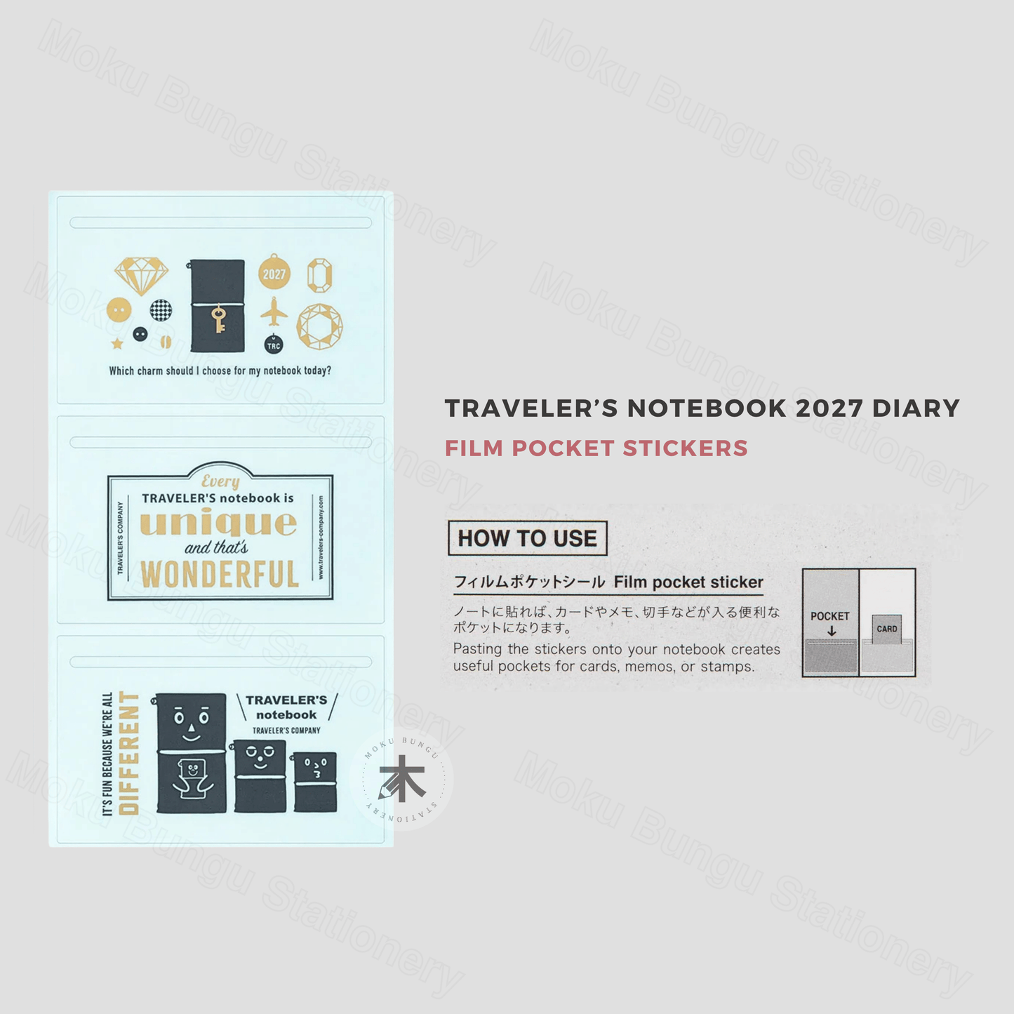 TRAVELER'S notebook Accessory - Regular & Passport Size - 2027 Diary - Sticker Set