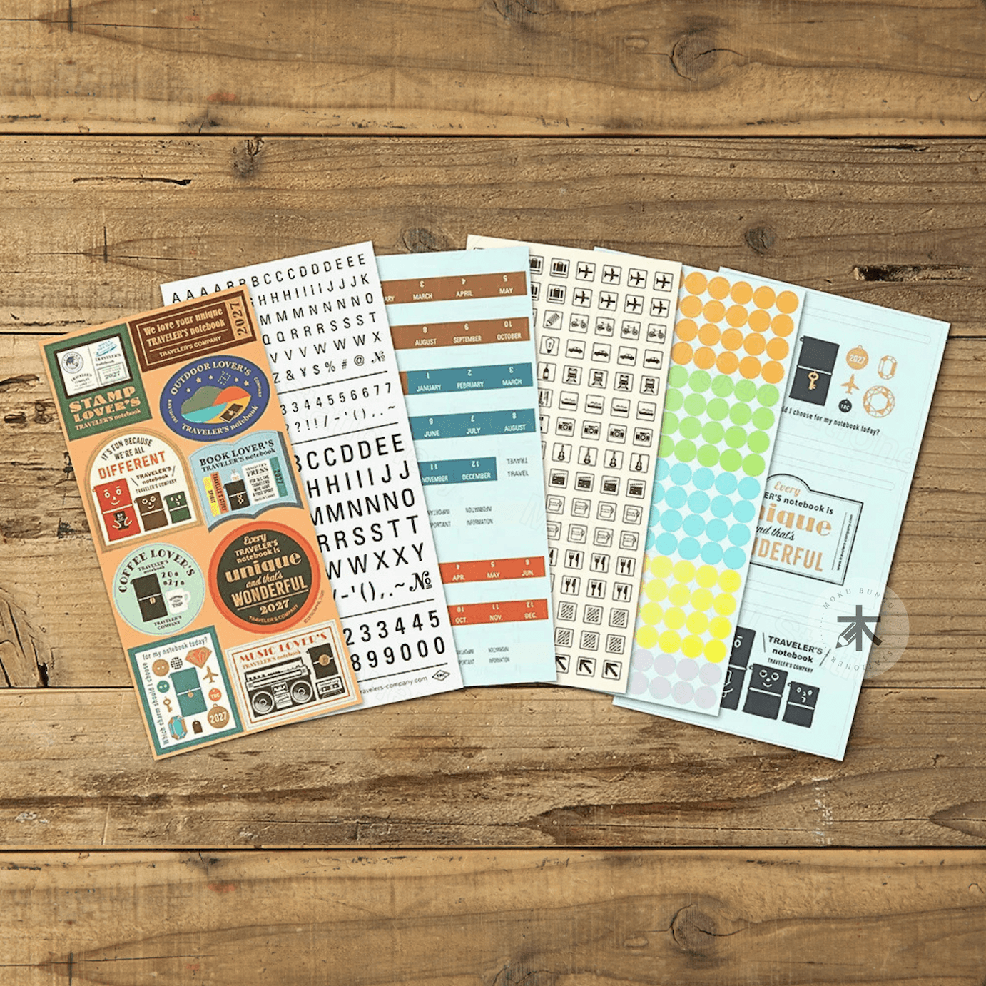 TRAVELER'S notebook Accessory - Regular & Passport Size - 2027 Diary - Sticker Set