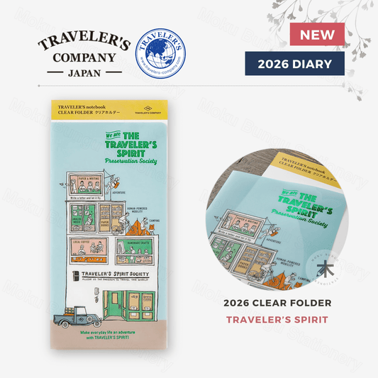 TRAVELER'S notebook Accessory - Regular Size - 2026 Diary - Clear Folder