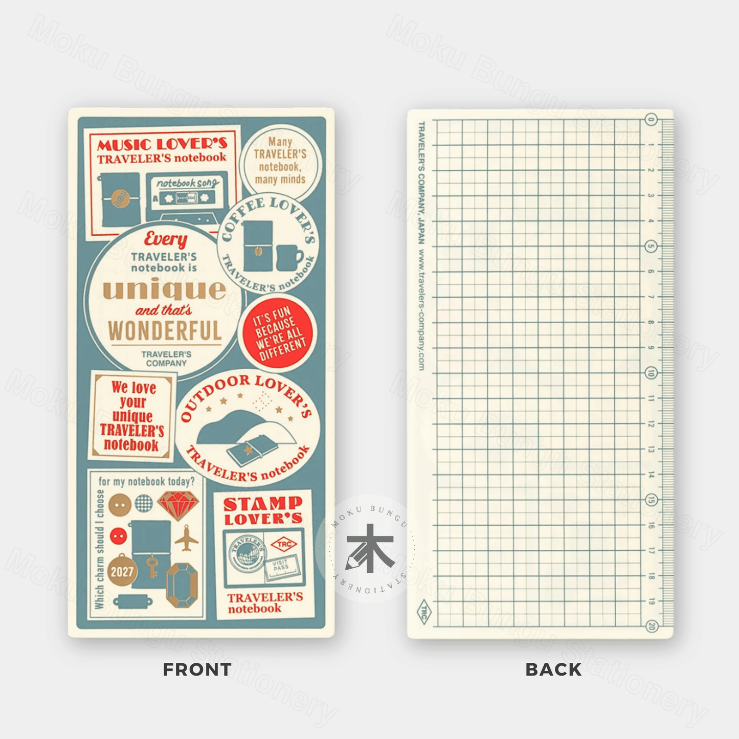 TRAVELER'S notebook Accessory - Regular Size - 2027 Diary - Backing Sheet