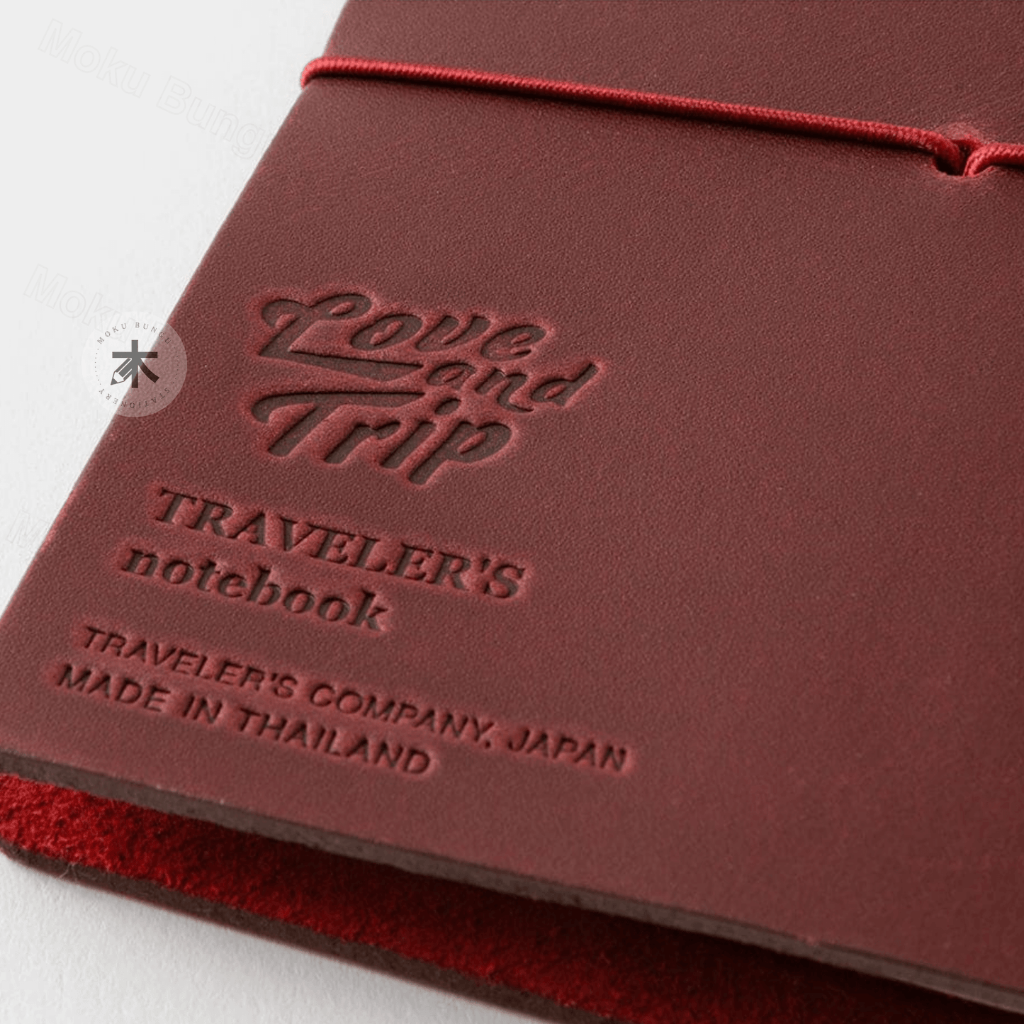 TRAVELER'S notebook Leather Cover Starter Kit - Passport Size - Red - Limited Edition - LOVE AND TRIP