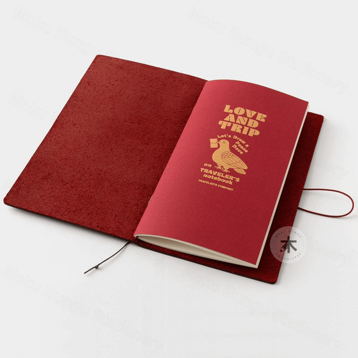 TRAVELER'S notebook Leather Cover Starter Kit - Regular Size - Red - Limited Edition - LOVE AND TRIP