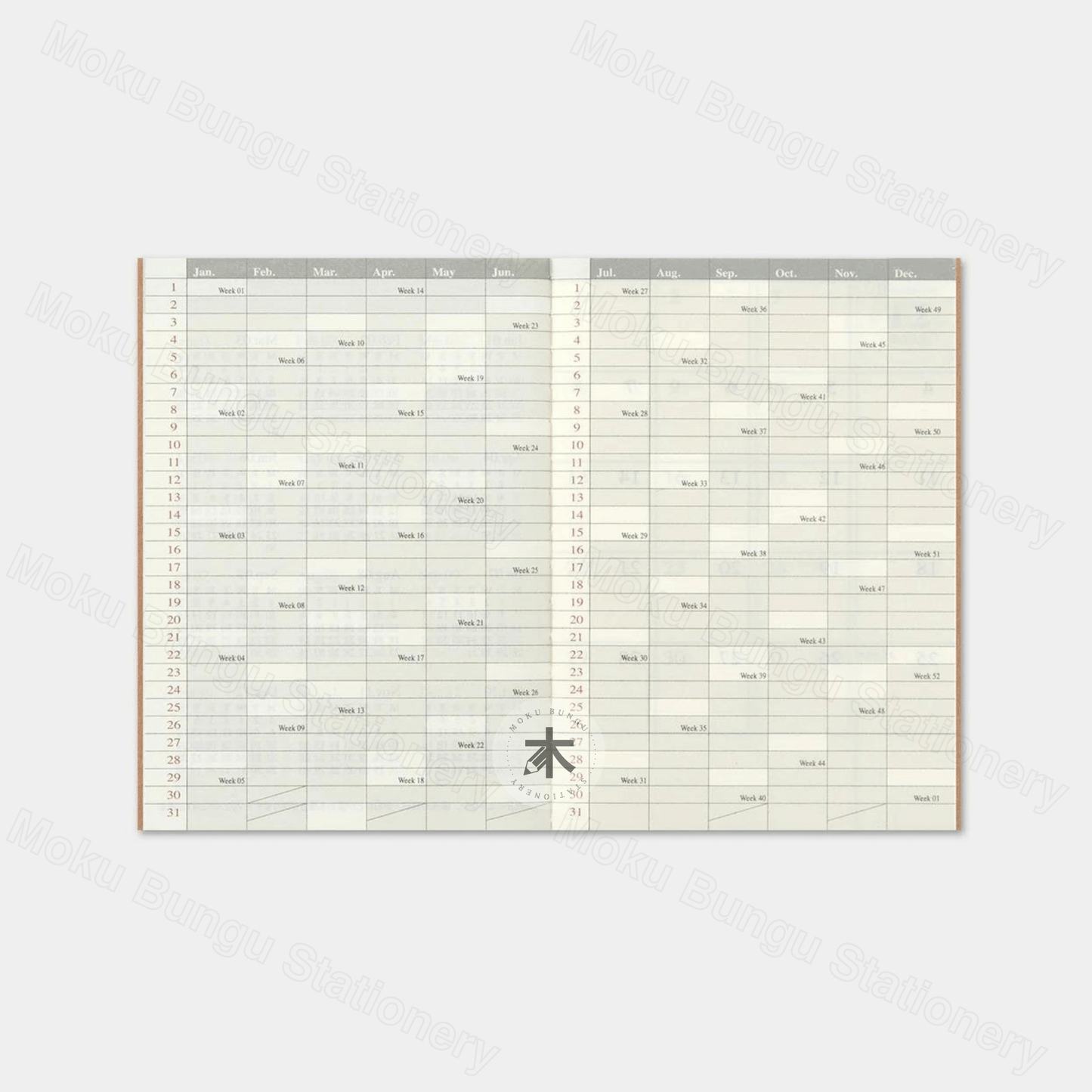 TRAVELER'S notebook Refill - Passport Size - 2024 Diary - Monthly Planner