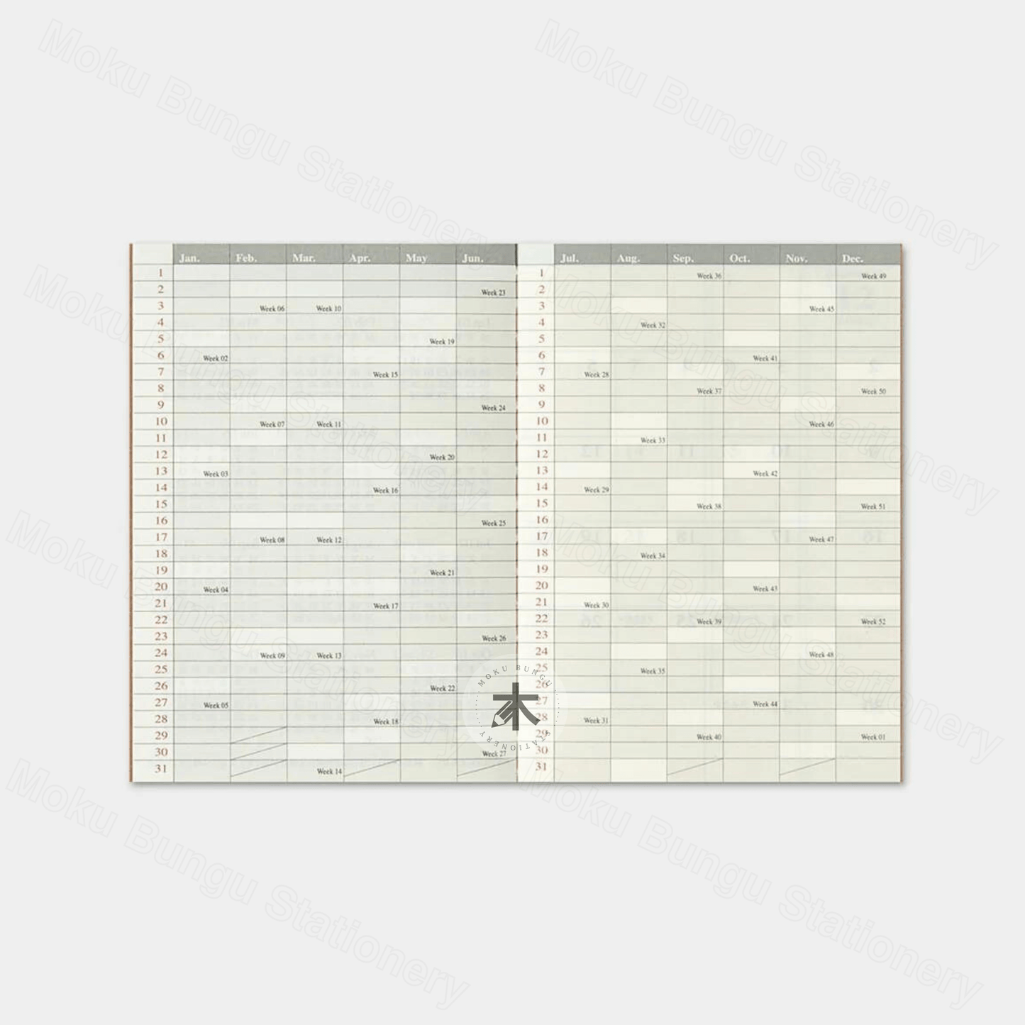 TRAVELER'S notebook Refill - Passport Size - 2025 Diary - Monthly Planner