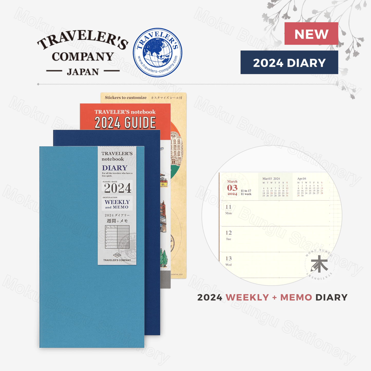 TRAVELER'S notebook Refill 2024 Weekly + Memo