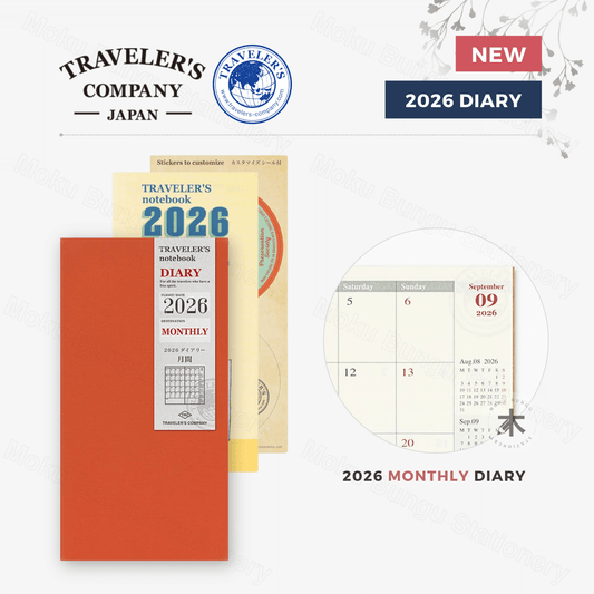 TRAVELER'S notebook Refill - Regular Size - 2026 Diary - Monthly Planner