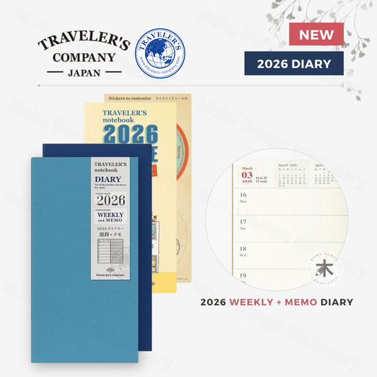TRAVELER'S notebook Refill - Regular Size - 2026 Diary - Weekly + Memo Planner