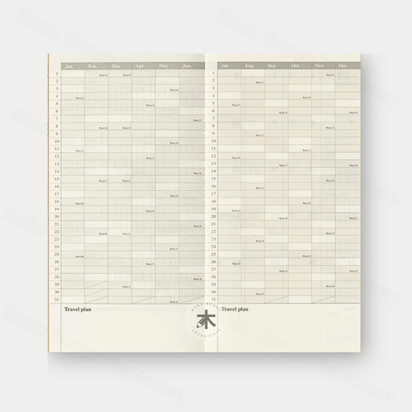 TRAVELER'S notebook Refill - Regular Size - 2027 Diary - Monthly Planner