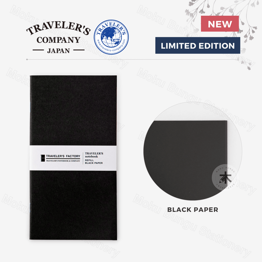 TRAVELER'S notebook Refill - Regular Size - Traveler's Factory Original Colour - Black Paper