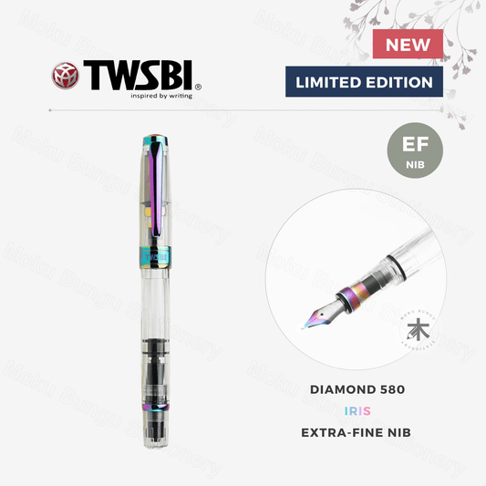 TWSBI Diamond 580 Fountain Pen - Iris - Extra Fine Nib