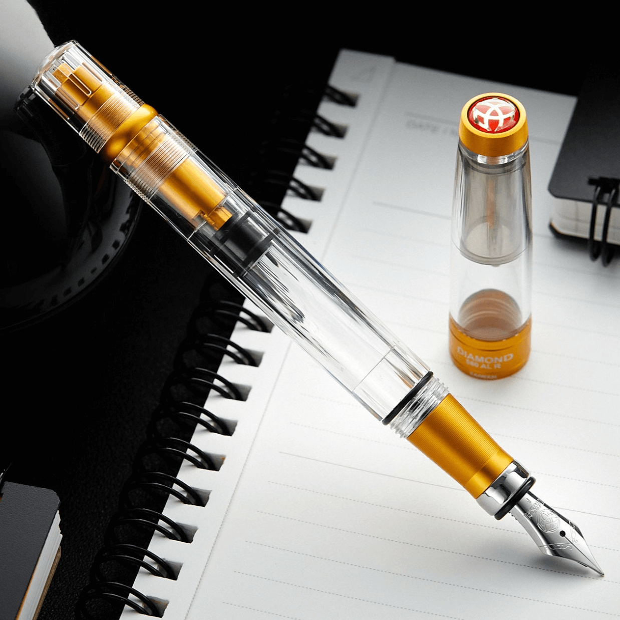 TWSBI Diamond 580ALR Fountain Pen - Sunset Yellow - Medium Nib