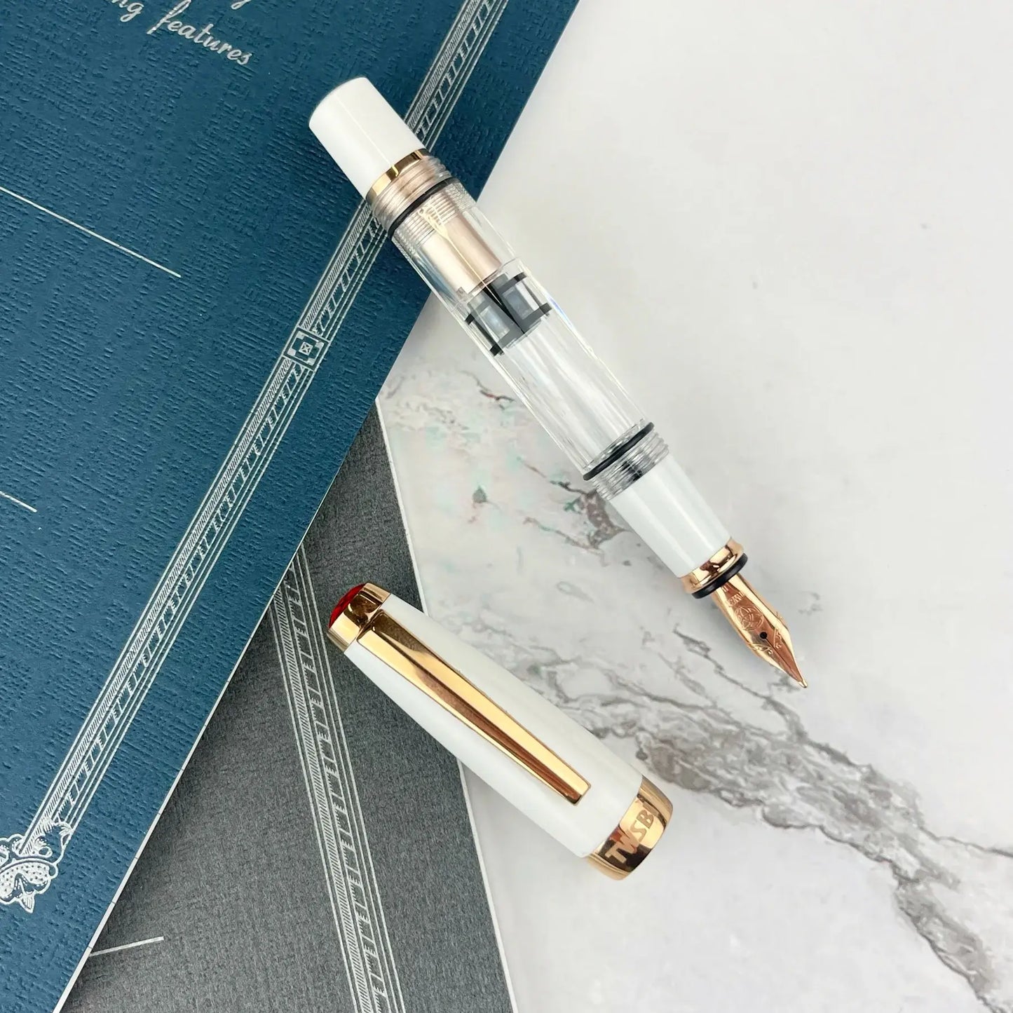 TWSBI Diamond Mini Fountain Pen - White Rose Gold II - Fine Nib