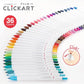 Zebra ClickArt Retractable Marker Pen 0.6mm - 36 Colour Set