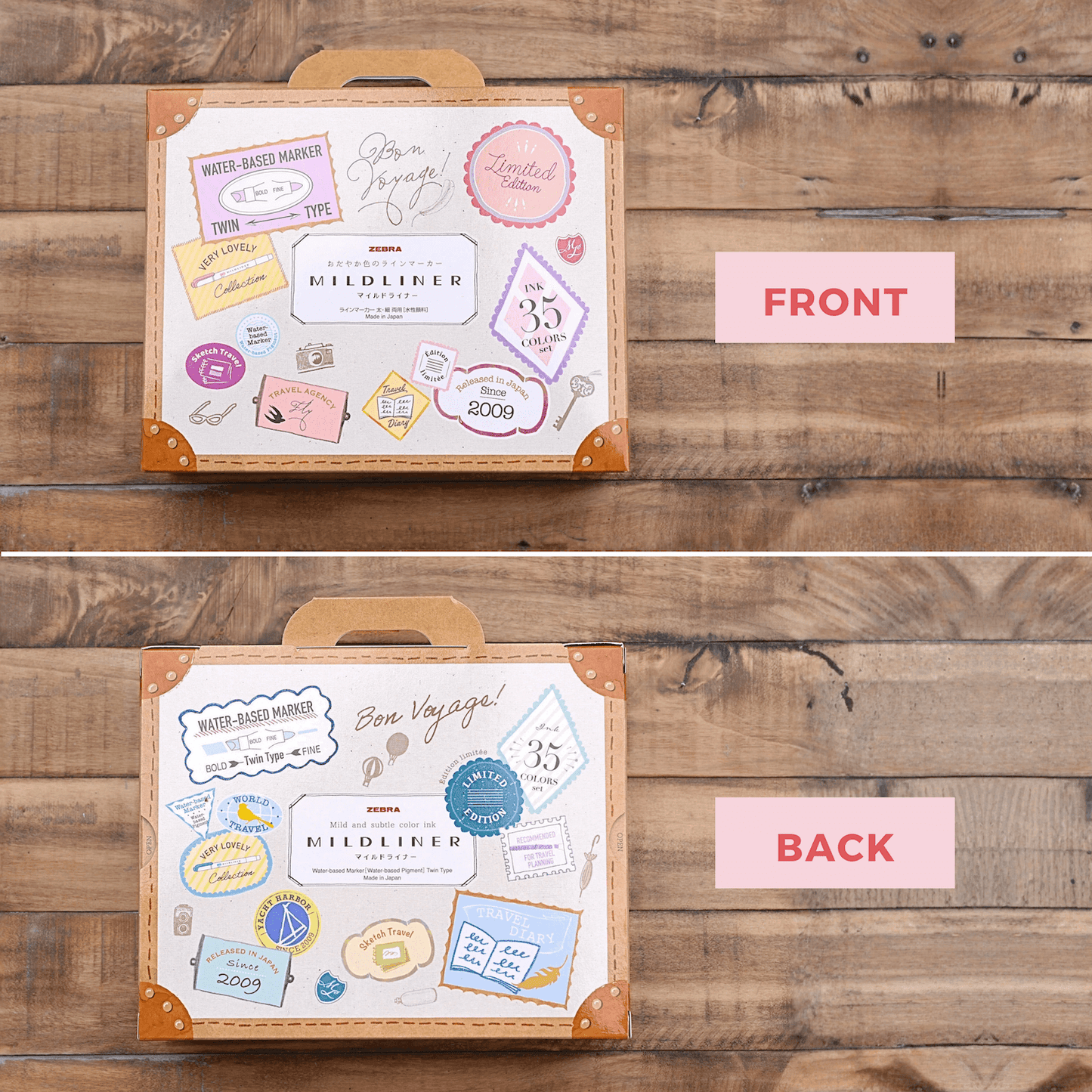 Zebra - Mildliner Double-Sided Pastel Highlighter - 35 Colour Box Set