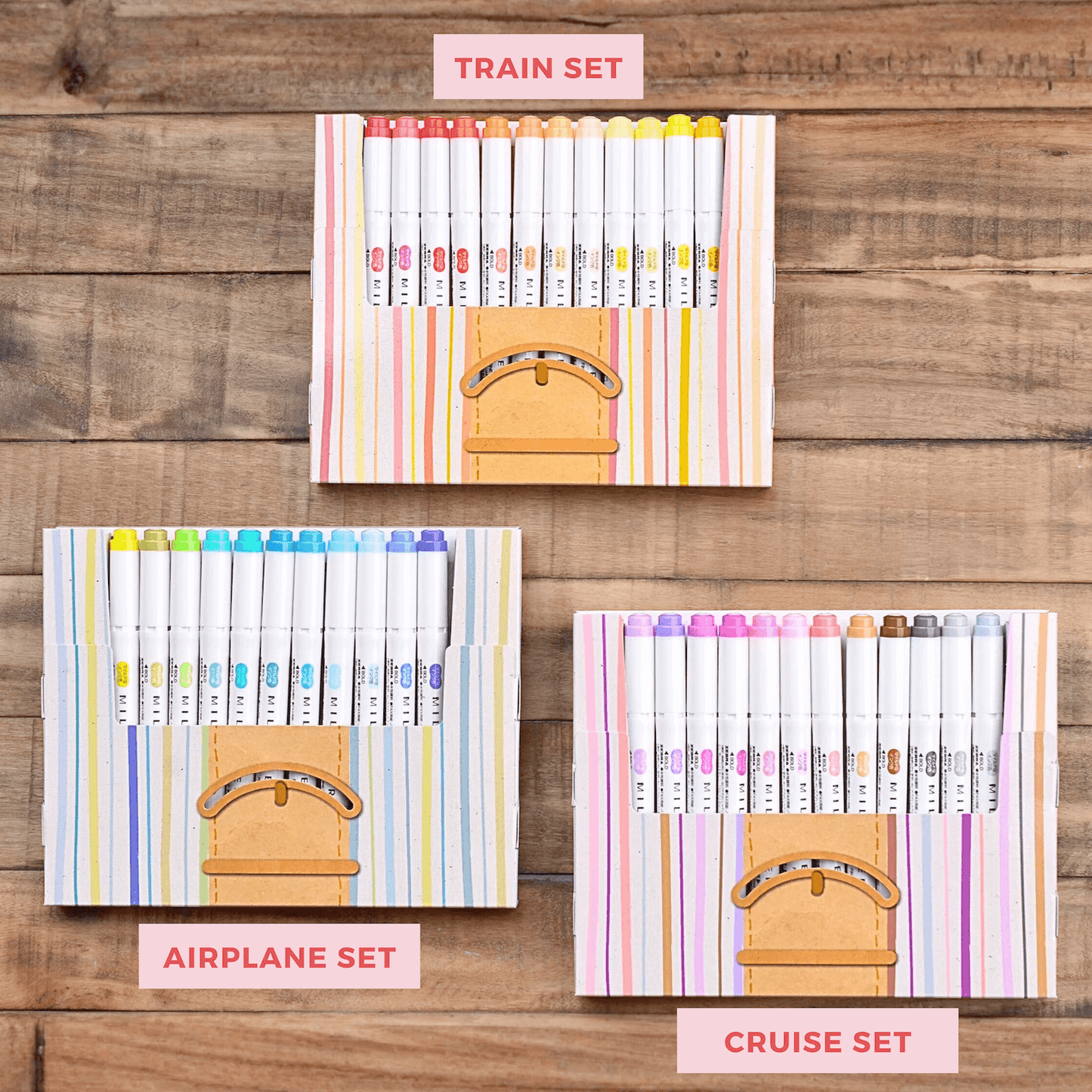 Zebra - Mildliner Double-Sided Pastel Highlighter - 35 Colour Box Set