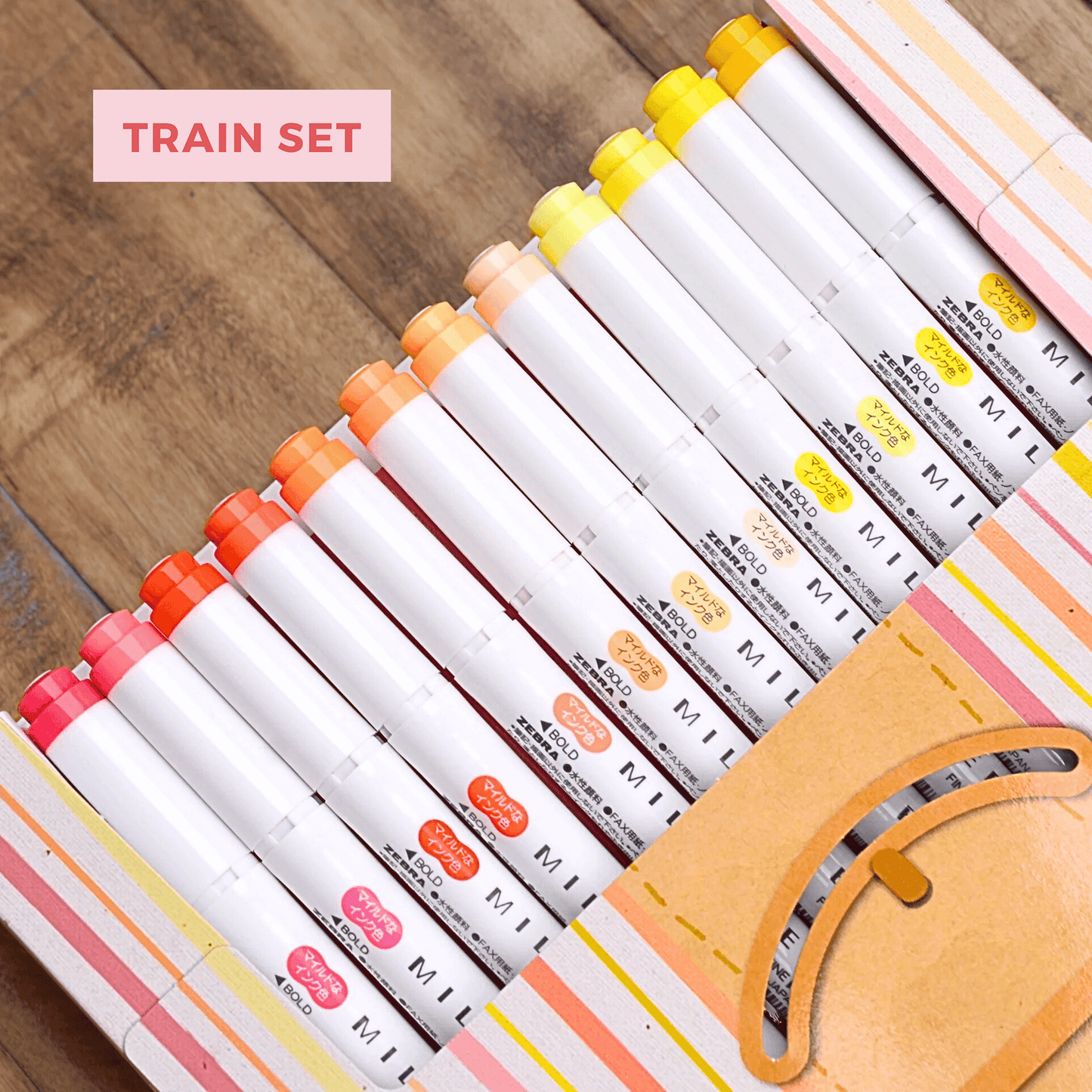 Zebra - Mildliner Double-Sided Pastel Highlighter - 35 Colour Box Set