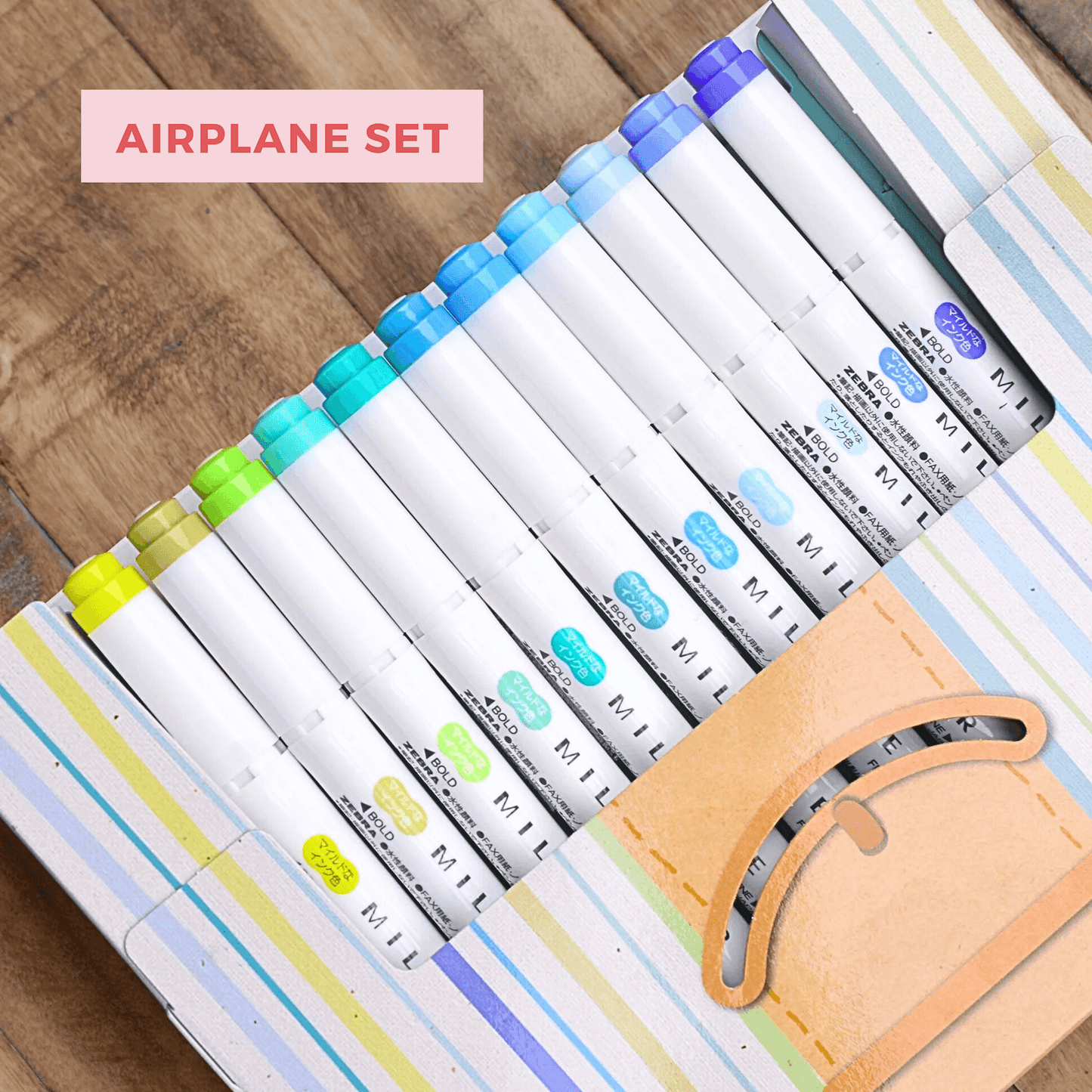 Zebra - Mildliner Double-Sided Pastel Highlighter - 35 Colour Box Set