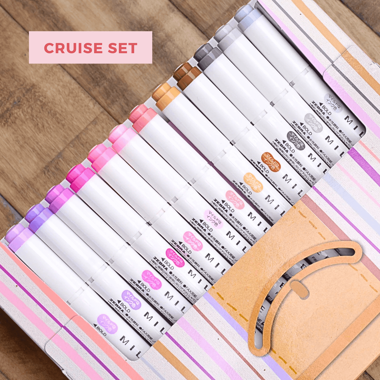 Zebra - Mildliner Double-Sided Pastel Highlighter - 35 Colour Box Set