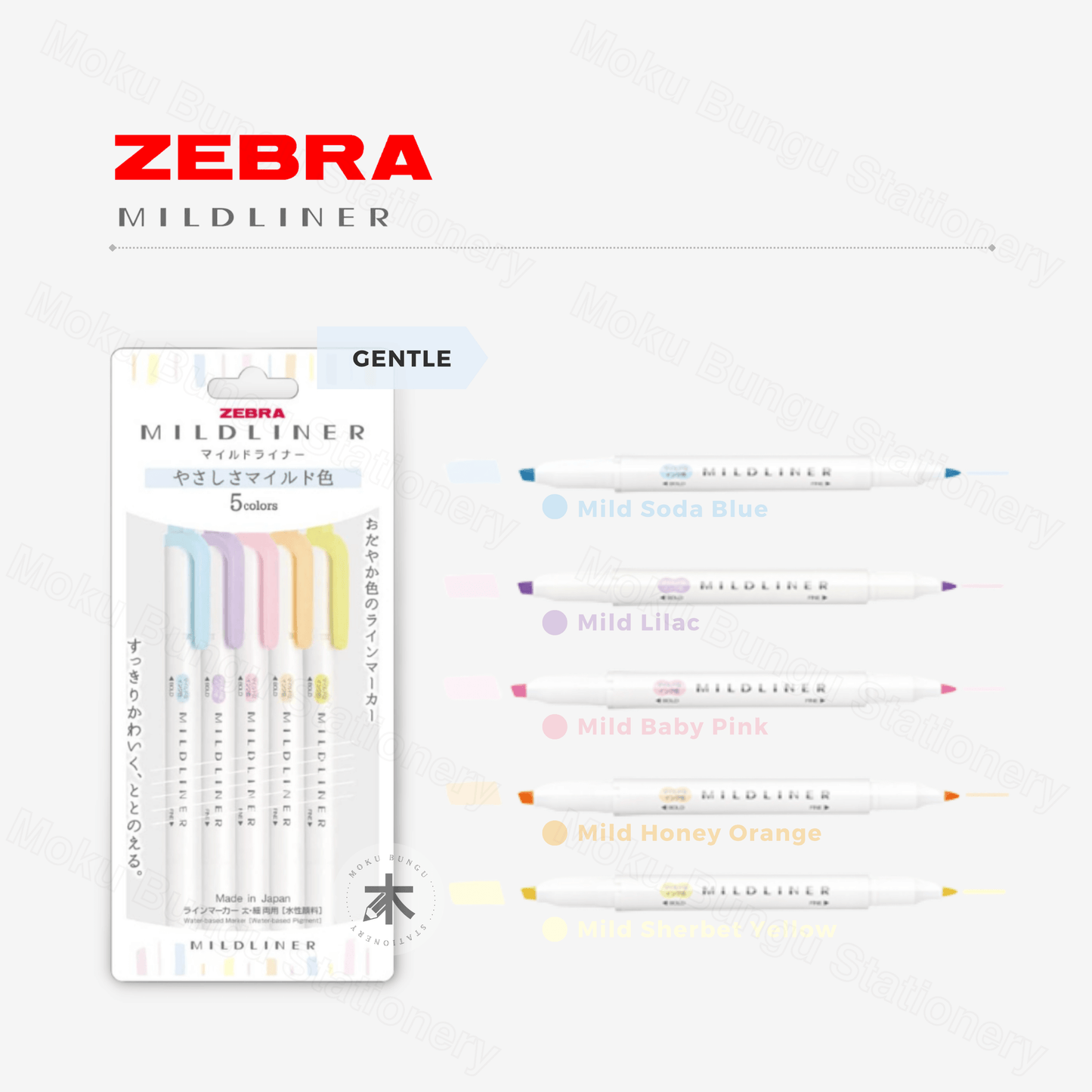 Zebra - Mildliner Double-Sided Pastel Highlighter - 40 Colour Set