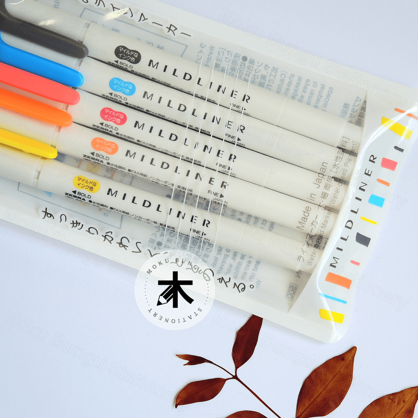 Zebra - Mildliner Double-Sided Pastel Highlighter - 5 Colour Set - Friendly