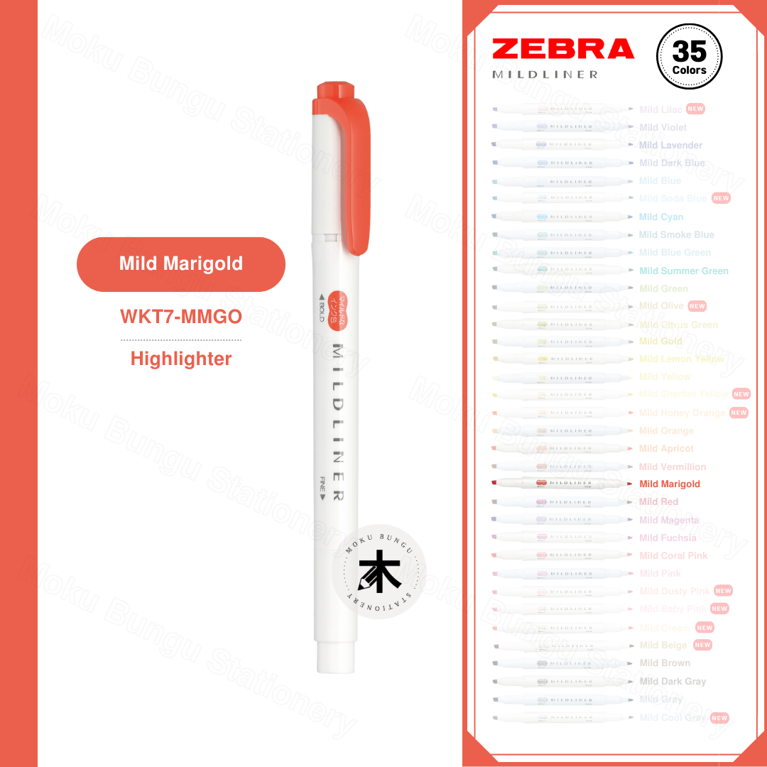 Zebra Mildliner Double-Sided Pastel Highlighters (35 Colours Available)