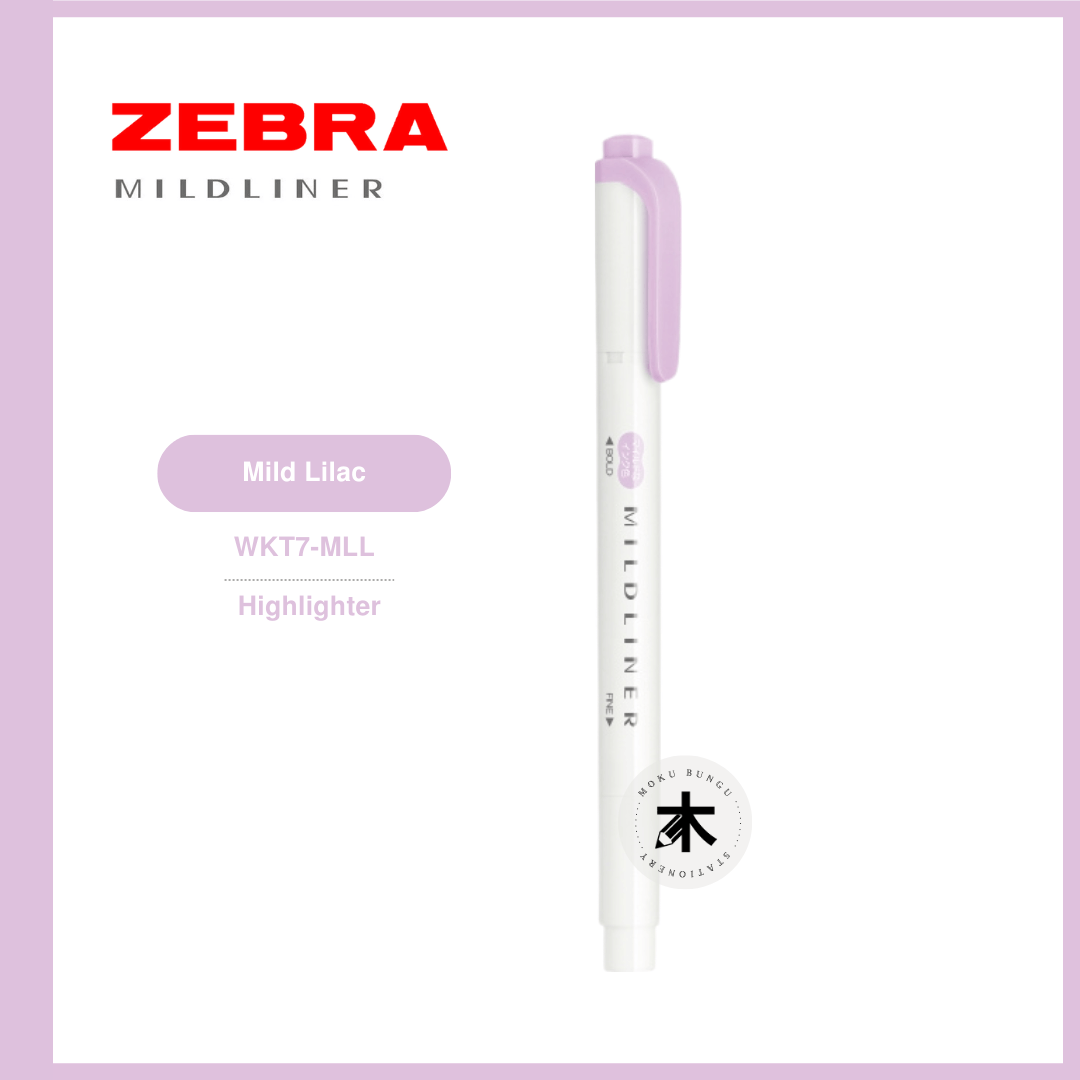 Zebra Mildliner Double-Sided Pastel Highlighter - Individual Colour (40 Colours Available)