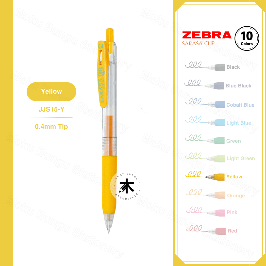 Zebra Sarasa Clip Gel Pen - 0.4mm (10 Colours Available)