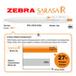 Zebra Sarasa R Gel Pen - 0.4mm - 7 Colour Set