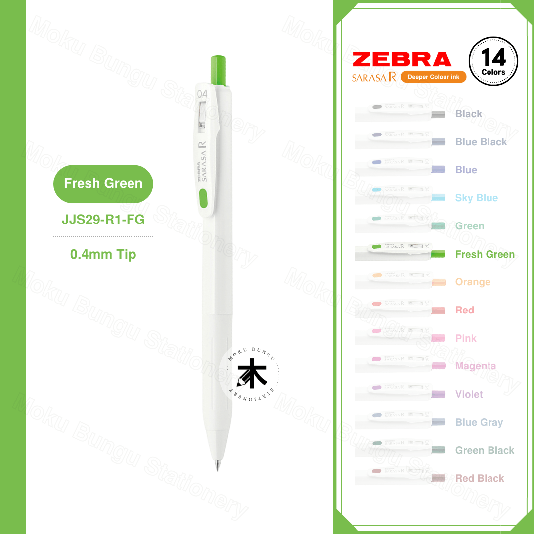 Zebra Sarasa R Gel Pen - 0.4mm (14 Colours Available)