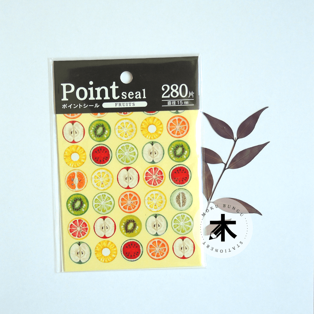 Kyowa - Point Seal - Decorative Round Stickers - Fruits