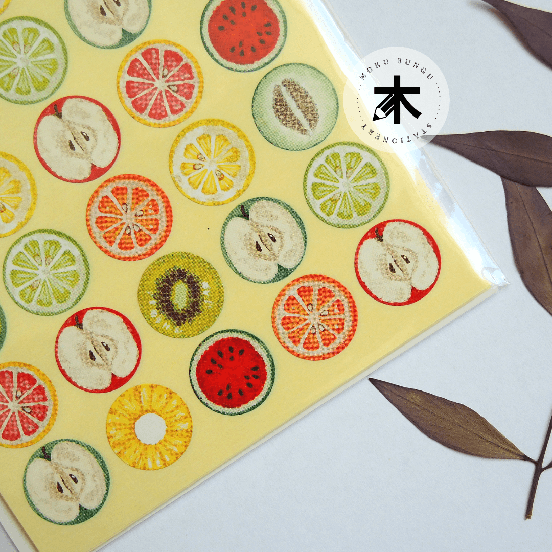 Kyowa - Point Seal - Decorative Round Stickers - Fruits