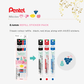 Pentel - iPlus Sliccies x AIUEO 5 Colours Pen Body + 0.4mm Refills