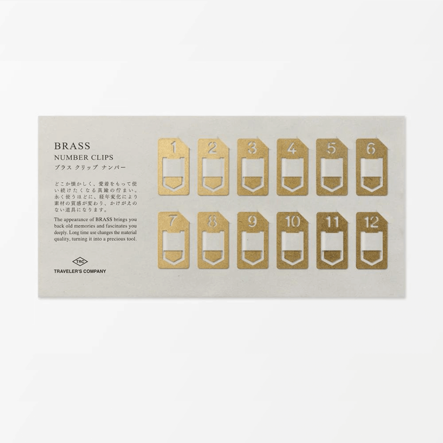 TRAVELER'S COMPANY - Brass Number Clips