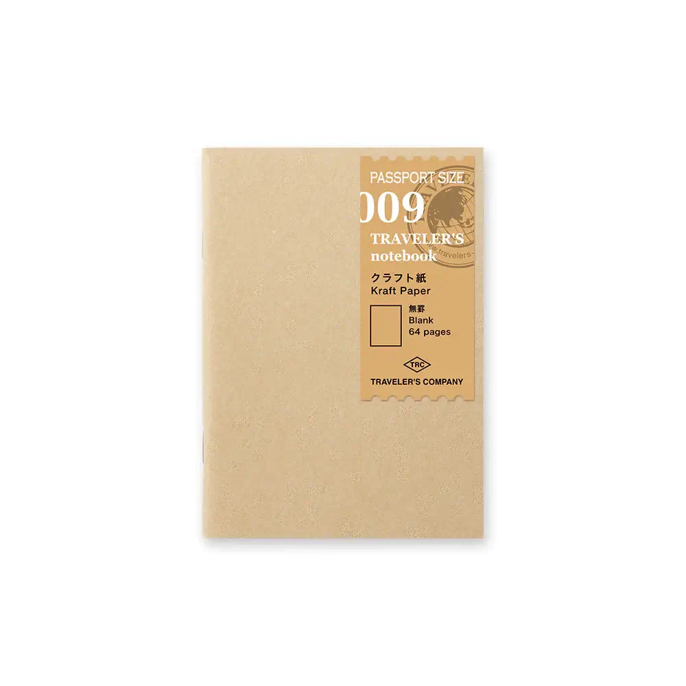 TRAVELER'S notebook Refill - Passport Size - 009 Kraft Paper